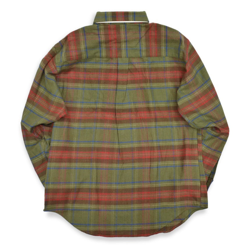 1990's DEADSTOCK LAND'S END LIGHT FLANNEL B/D SHIRT ... M