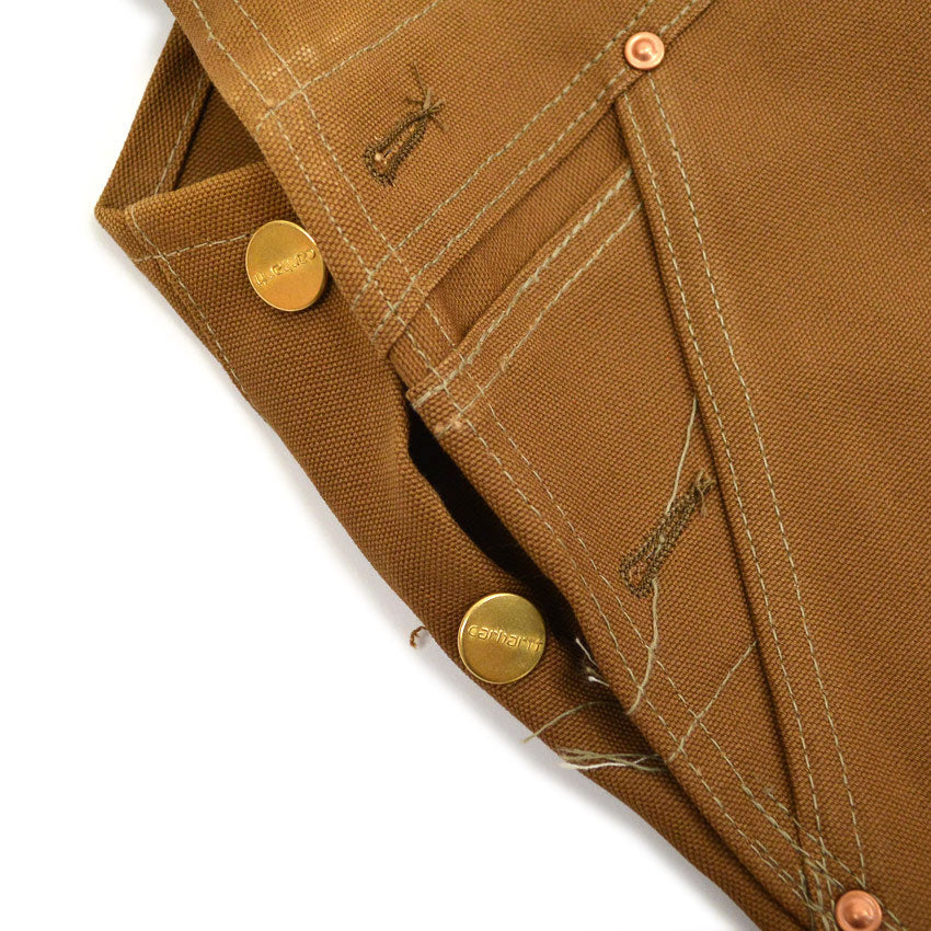 1970's Deadstock CARHARTT BROWN DUCK DOUBLE KNEE OVERALL...W38 L28