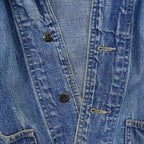 1940's USNAVY WW2 SHAWL COLLAR DENIM JACKET... As is