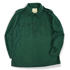 1960's~ USARMY SHIRT, AGGRESSOR COTTON SATEEN GREEN SHADE 255... L