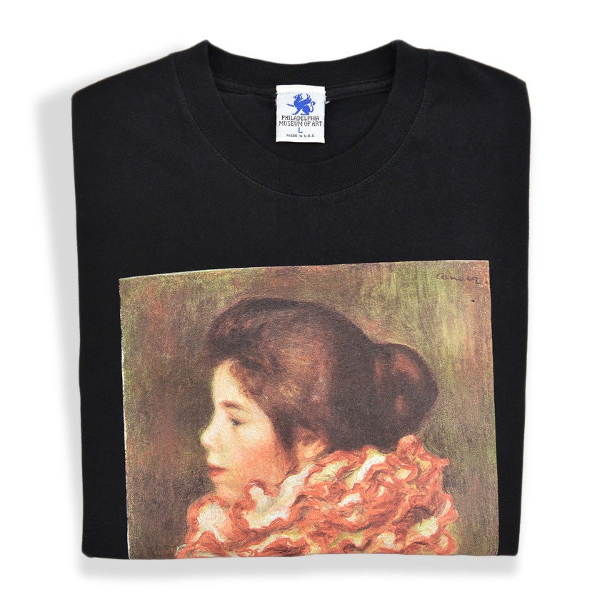 〜2000's PMA ルノワール 赤いひだ襟を着けた少女 T-SHIRT USA製 ... L