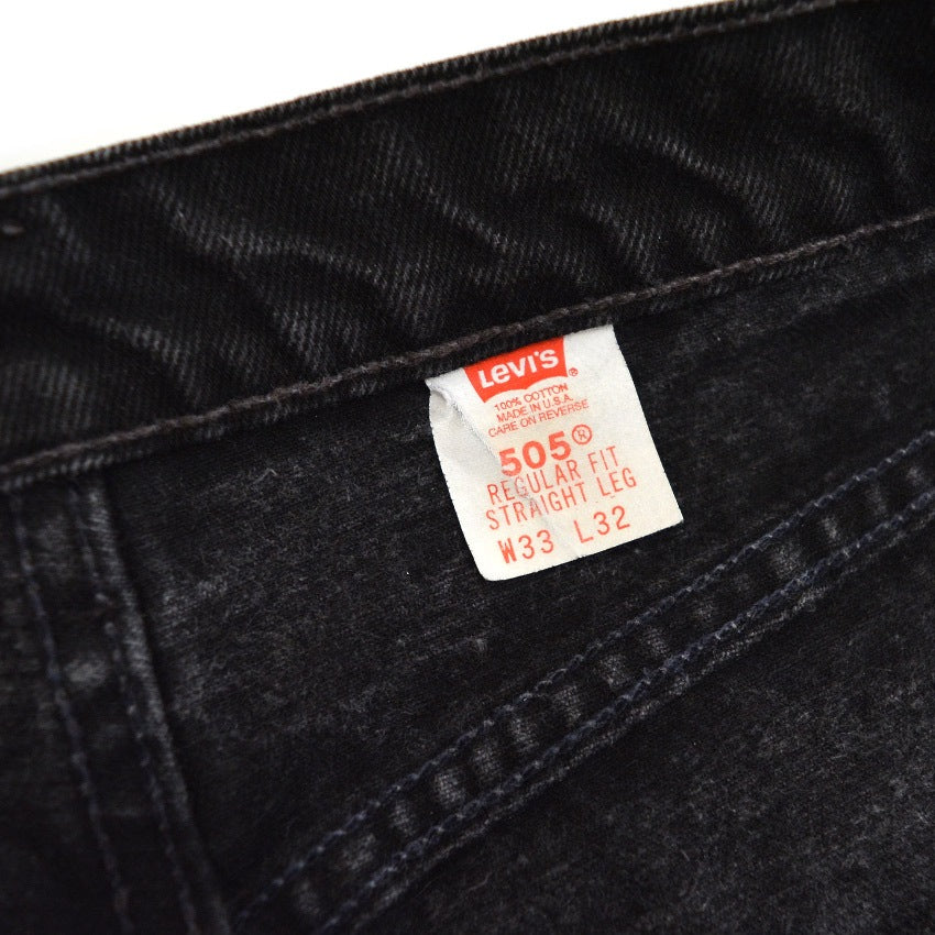 1990's Levi's 505 BLACK DENIM PANTS... W33 L32