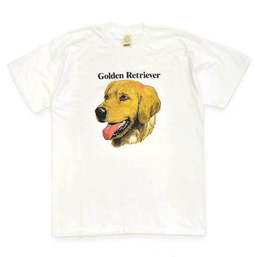 1990's Deadstock SCREEN STARS Golden Retriever Dog Print T-shirt ... XL
