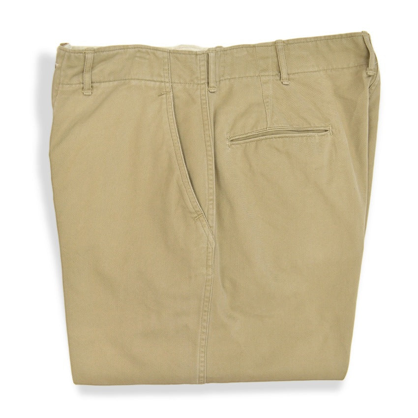 1940's USARMY TROUSERS COTTON KAHKI CHINO... W32.5 L26