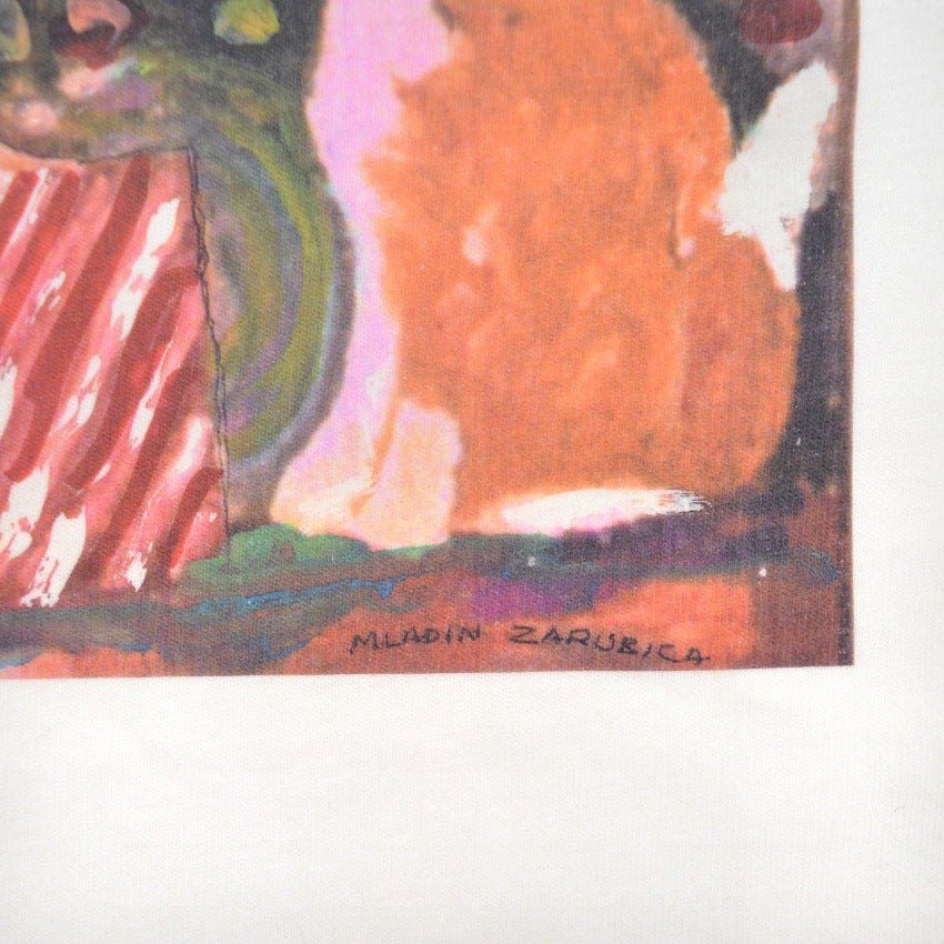 1990's DEADSTOCK Hanes MLADIN ZARUBICA ART PRINT T-SHIRT ... L