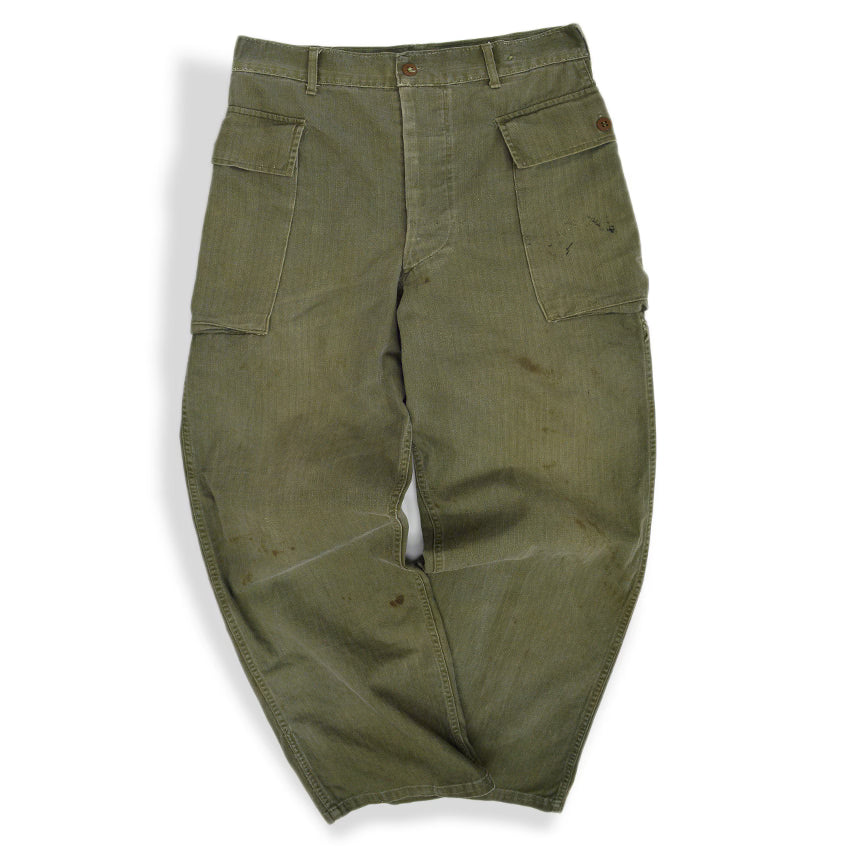1940's U.S.ARMY WW2 M-43 HBT PANTS ... W32 L33