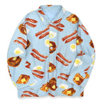 1990's~ BREAKFAST FLANNEL PAJAMA SHIRT...
