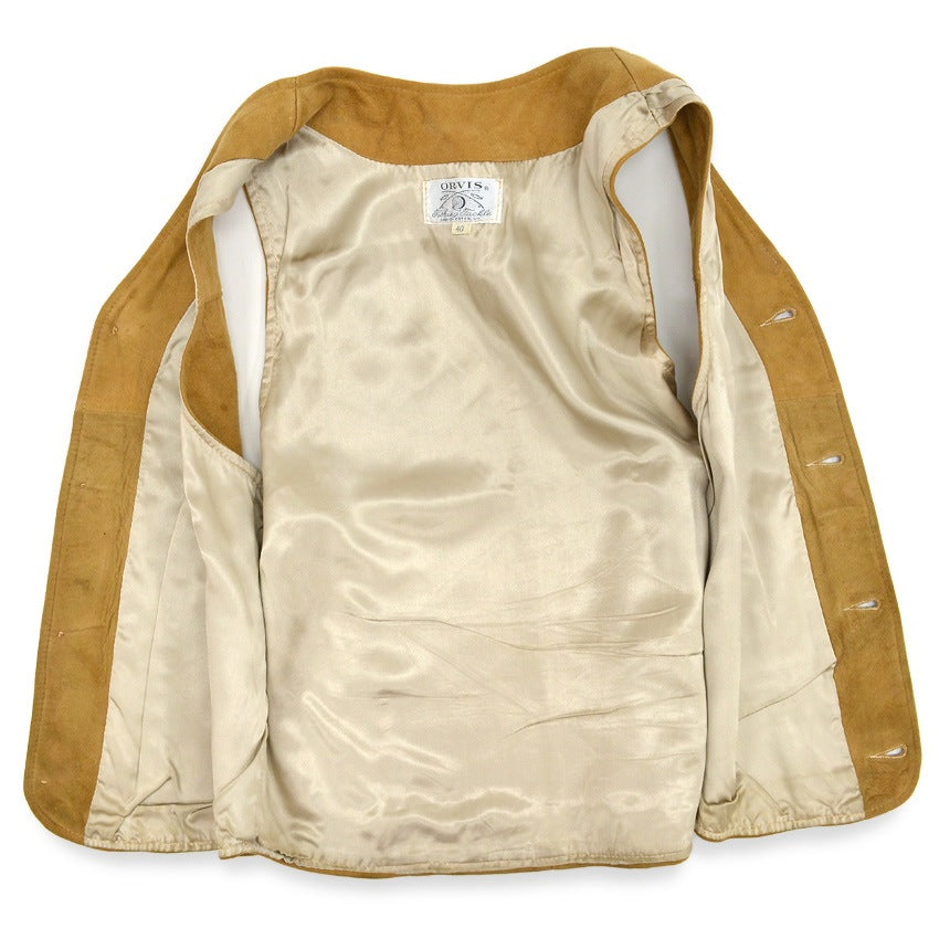 ~1960's ORVIS FISHING & TACKLE DEERSKIN VEST...40
