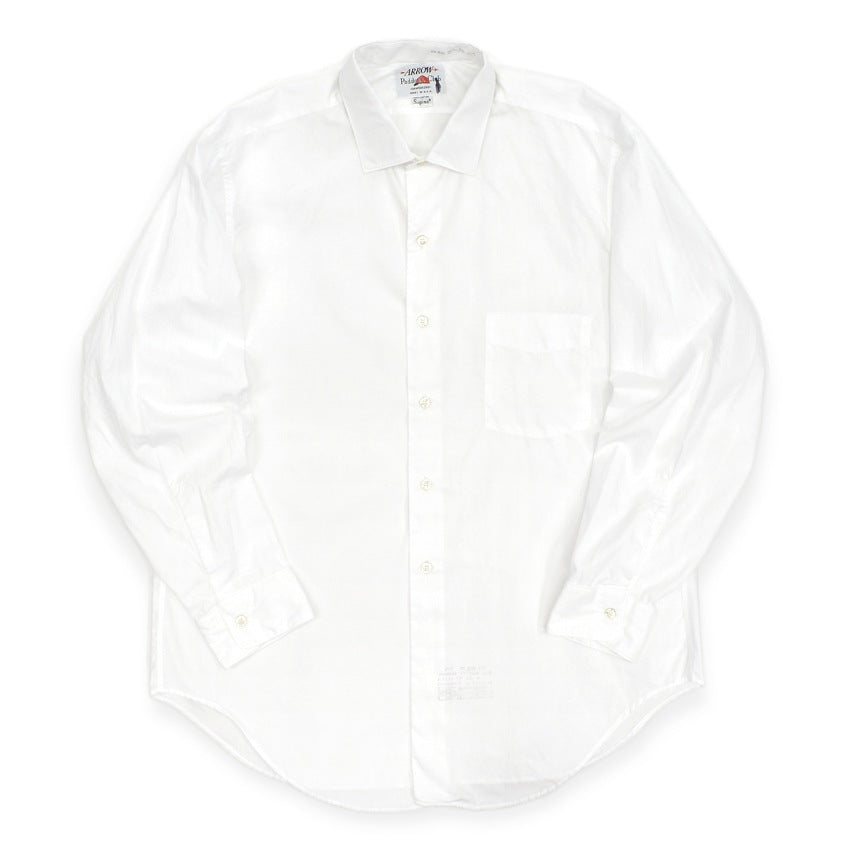 〜1960's DEADSTOCK ARROW SUPIMA COTTON WHITE SHIRT ... 151/2