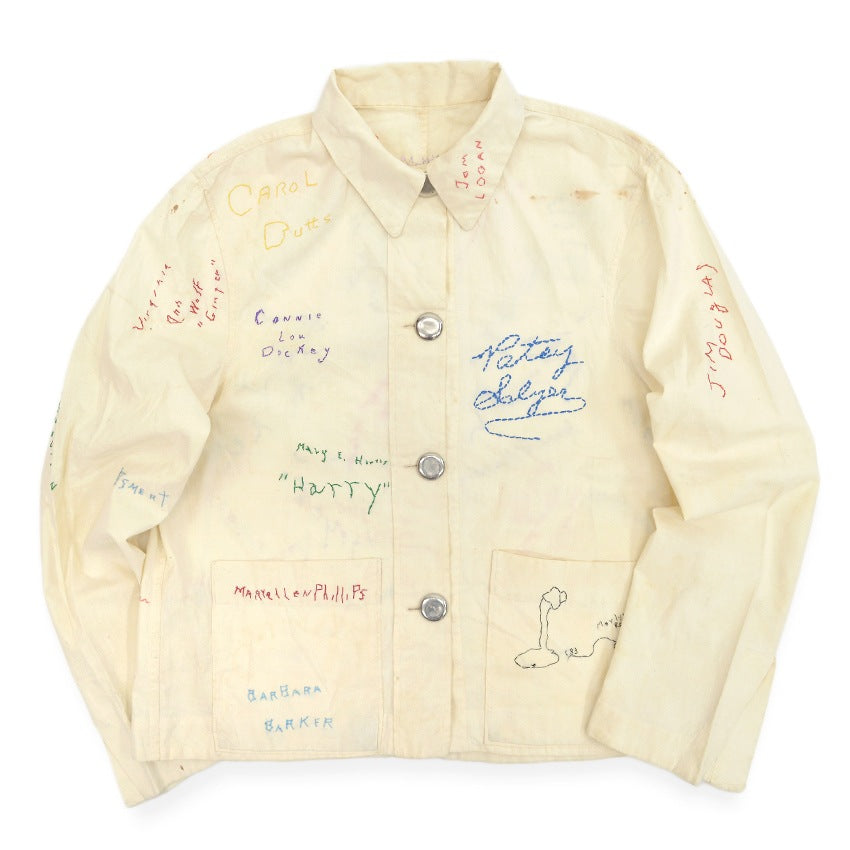 1930's~ SEWN SIGNATURES MEMORIAL JACKET...