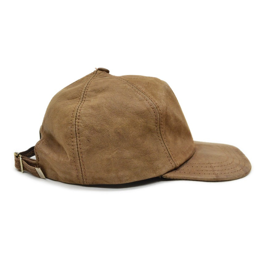 1980's ADVENTURE BOUND BROWN LEATHER CAP...