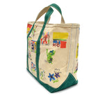 1980's L.L.BEAN ART PAINT BOAT AND TOTE GREEN ... LARGE