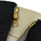 1940s- JAPAN SOUVENIR JACKET (Sukajan) - Black with gold embroidery of tiger, eagle, and dragon - YKK zipper...