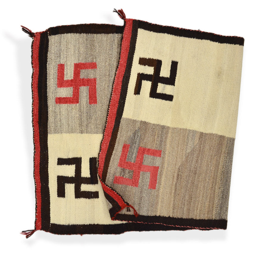 c.1930's NAVAJO RUG 卍 WHIRLING LOGS SWASTIKA... 147cm×86cm