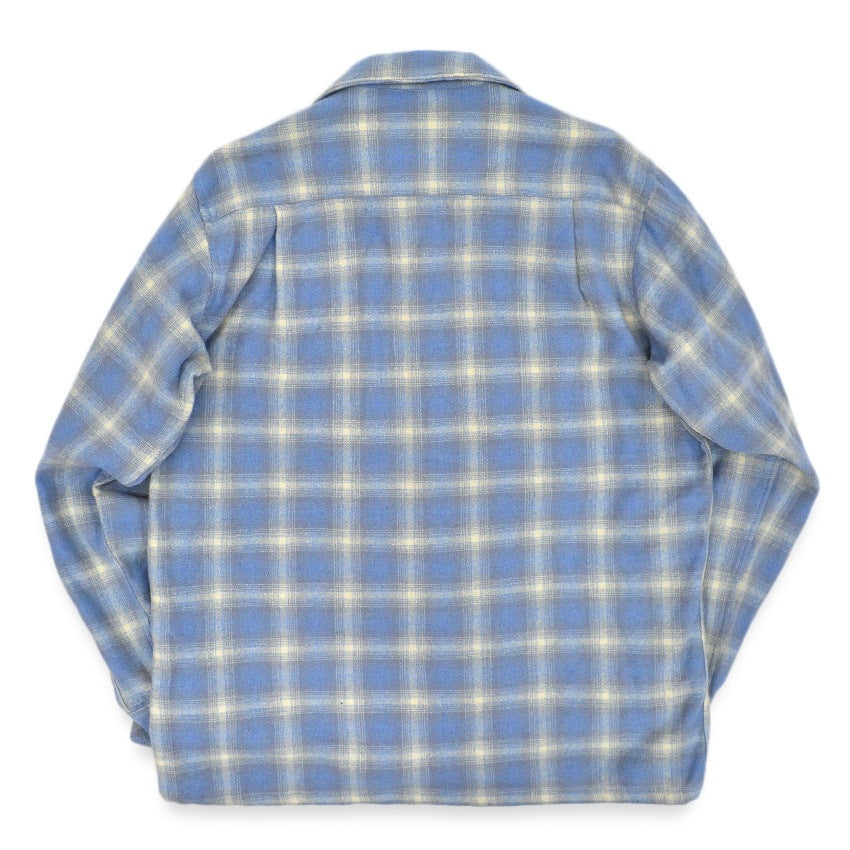1950's PILGRIM PLAID VIRGIN WOOL SHIRT ... M