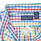 1990's DEADSTOCK LAND'S END MULTI GINGHAM B/D SHIRT ... M
