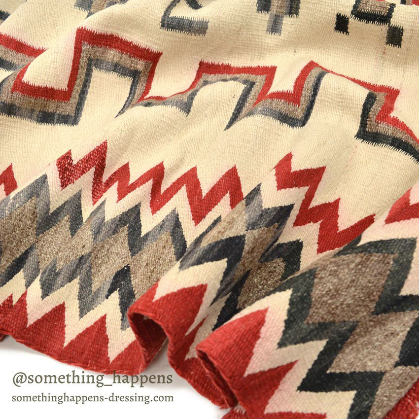 c.1930's NAVAJO RUG 卍 WHIRLING LOG SWASTIKA... 148cm×106cm