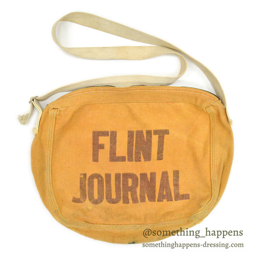 〜1970's FLINT JOURNAL CANVAS NEWS PAPER BAG ...