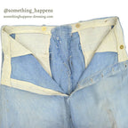 ~1940's PIN CHECK COTTON WORK TROUSERS...W35 L29