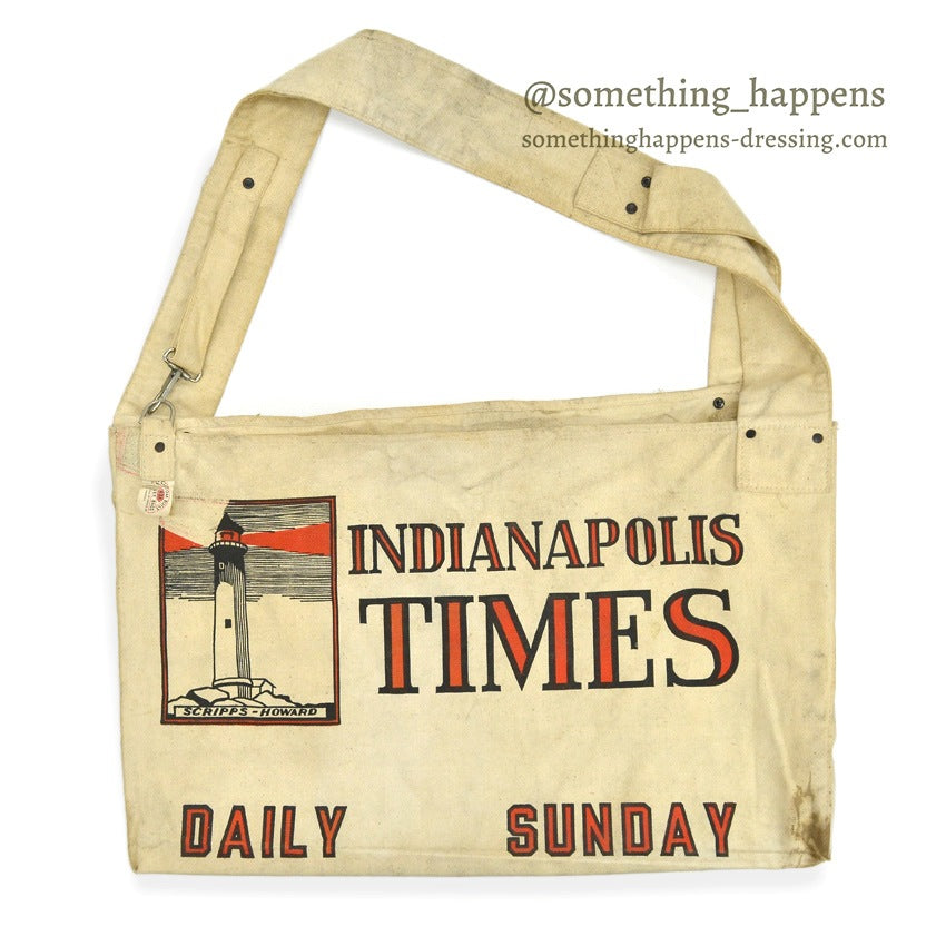 〜1950's INDIANAPOLIS TIMES NEWS PAPER BAG ...