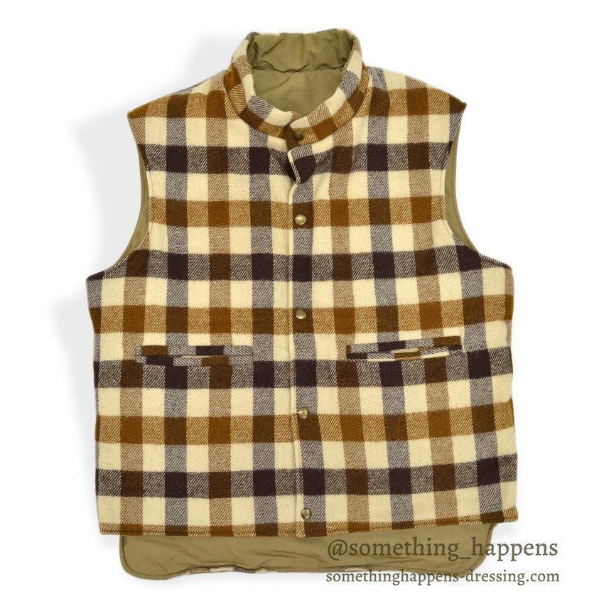 1970's L.L.BEAN REVERSIBLE VEST TAN ... L