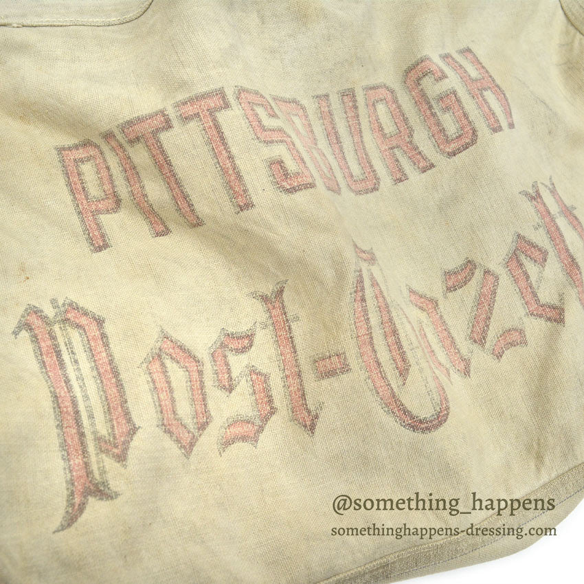 〜1950's PITTSBURGH POST-GAZETTE BOTH SIDE PRINT NEWS PAPER BAG ...