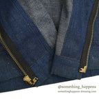 1940's U.S.NAVY WW2 SHAWL COLLAR DENIM JACKET SHOOTING CUSTOMIZED ... 42