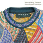 1990's~ TUNDRA CANADA CRAZY COTTON KNIT SWEATER... L
