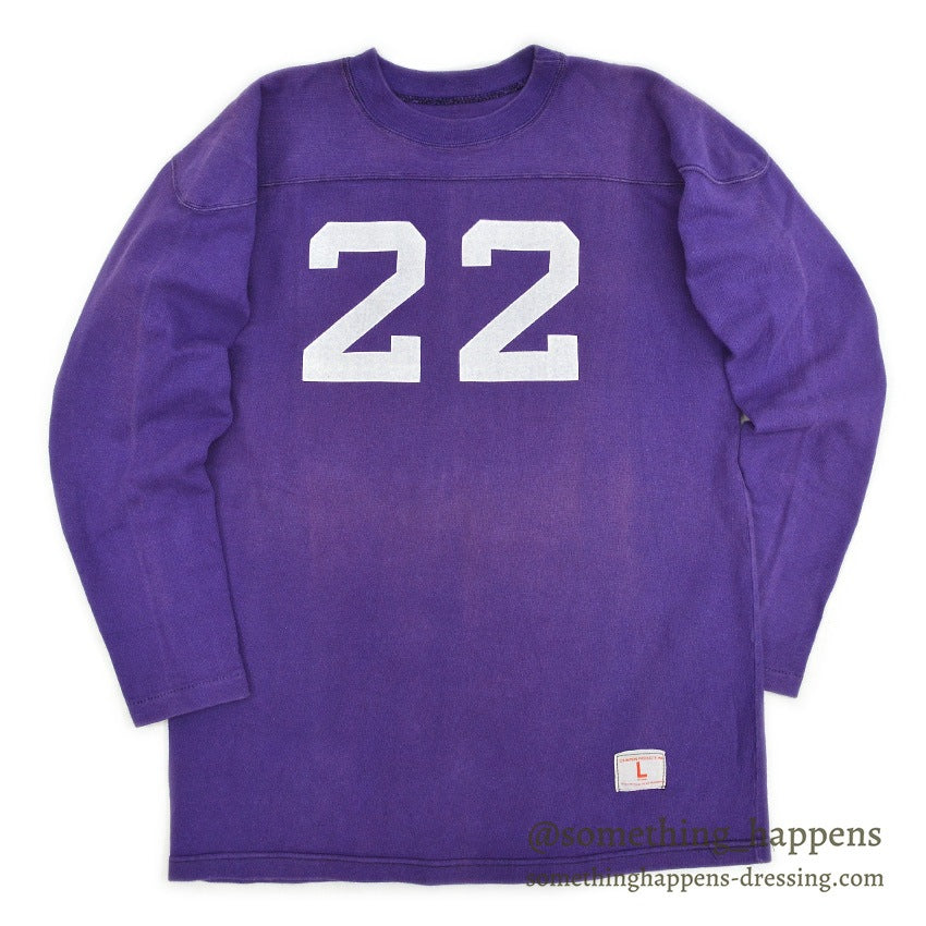 1960's CHAMPION FOOTBALL T-SHIRT PURPLE ... L