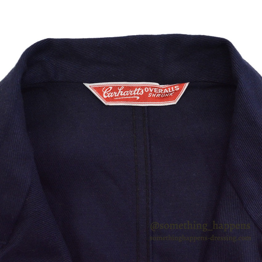 ~1960's DEADSTOCK CARHARTTS OVERALLS DARK NAVY WORK JACKET EURO... 42