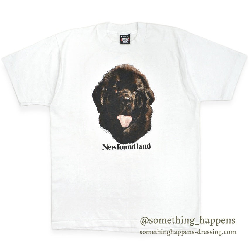 1990's SCREEN STARS BEST NEWFOUNDLAND DOG PRINT T-SHIRT ... L