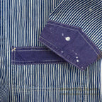 1930's〜 UNUSUAL HICKORY STRIPE SERVICE COAT 機関車ボタン ... Fits like 38