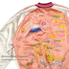 1940s- JAPAN SOUVENIR JACKET (Sukajan) with patch pockets, hawk, tiger, and dragon design, SPEED zipper...