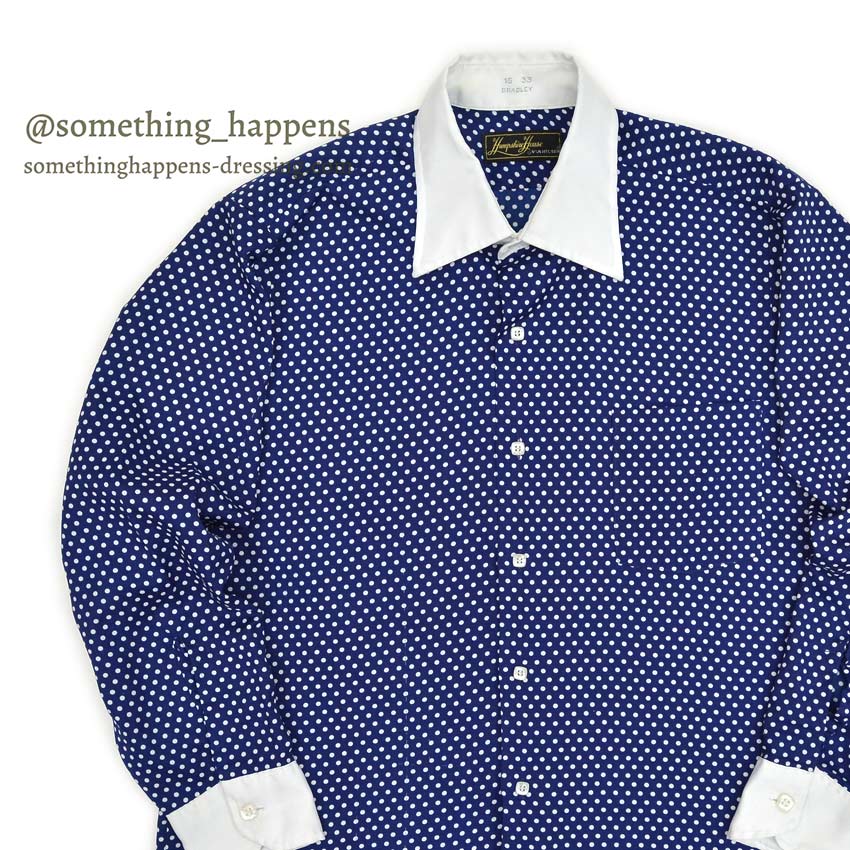 〜1980's HAMPSHIRE HOUSE BY VAN HEUSEN POLKA DOTS SHIRT ... 16-33