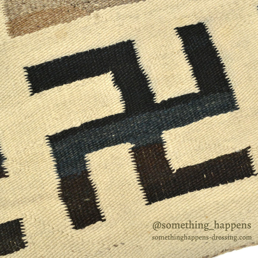 c.1920's NAVAJO RUG WHIRLING LOGS SWASTIKA... 191cm/123cm