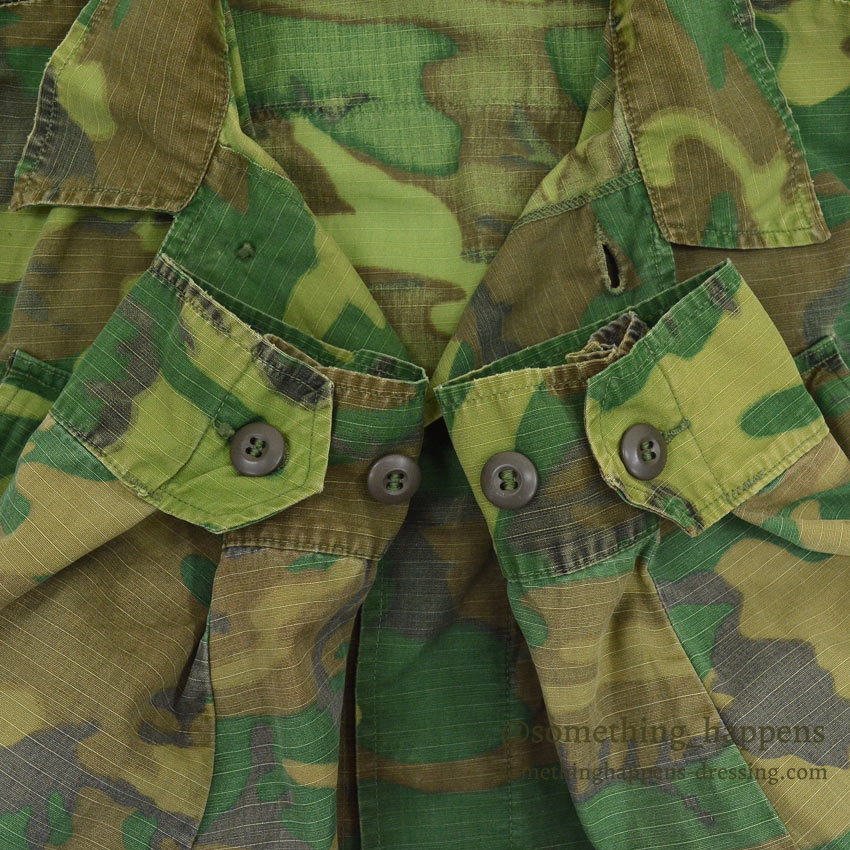1970's USMC ERDL JUNGLE FATIGUE JACKET MIX LEAF... MR