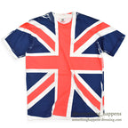 1990's FRUIT OF THE LOOM UNION JACK ALL OVER PRINT T-SHIRT ... XL