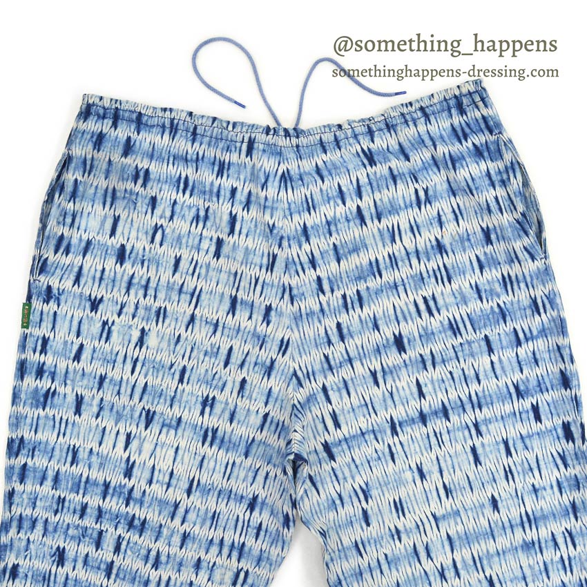 1980s BIS BIS Indigo Tie-Dye Cotton Easy Pants... Size S