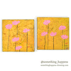 ART FLOWERS ACRYLIC PAINTING CANVAS '27... 20.5cm/20.5cm