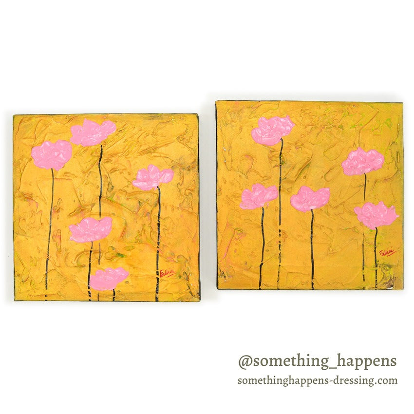 ART FLOWERS ACRYLIC PAINTING CANVAS '27... 20.5cm/20.5cm