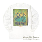 1990's STAFFORD BLAINE Edgar Degas Blue Dancers L/S T-SHIRT ... M