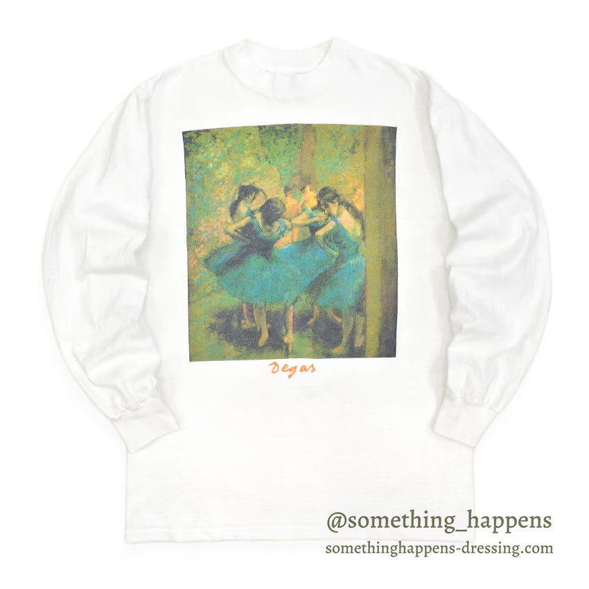 1990's STAFFORD BLAINE Edgar Degas Blue Dancers L/S T-SHIRT ... M