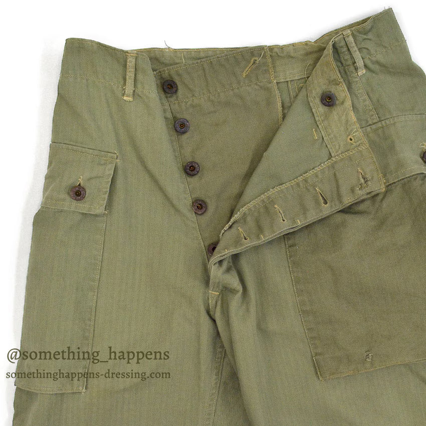 1940's U.S.M.C. WW2 M-44 HBT TROUSERS ... W32/L30