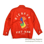 1960s Vietnam Souvenir Jacket (Vietnamese style) '68 Red FOR KIDS...