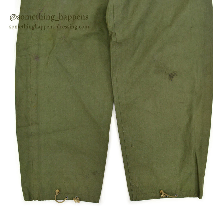 1940's USNAVY WW2 RAIN BIB OVERALL STENCIL... MEDIUM
