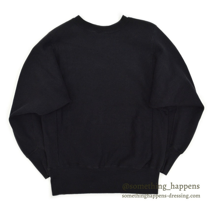 1990's CHAMPION PLAIN BLACK REVERSE WEAVE SWEAT SHIRT ... SMALL