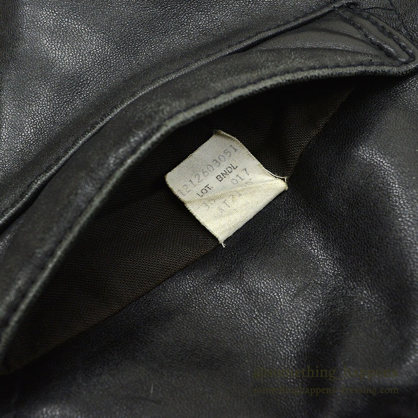 1990's SCHOTT LEATHER DOWN JACKET... 36