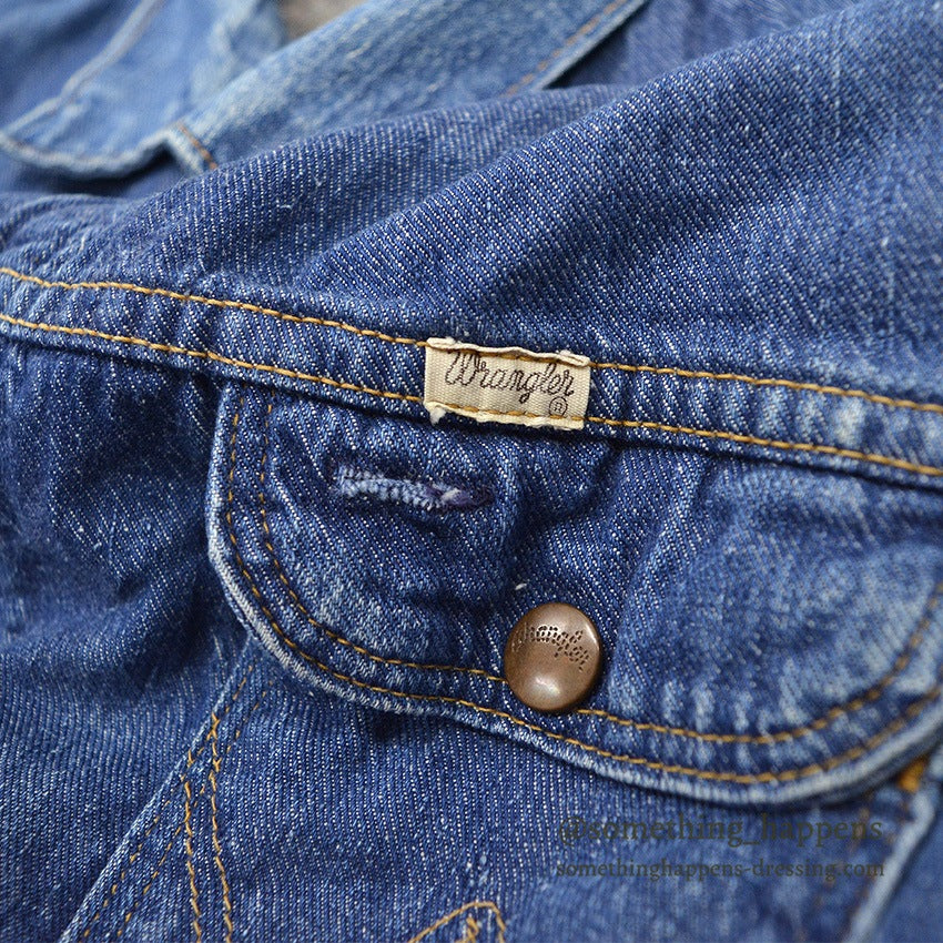 1960's WRANGLER 20MJL DENIM JACKET BLANKET HIGE... 46