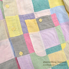 1990's ORVIS CRAZY COLOR PATCHWORK BD L/S SHIRT ... L