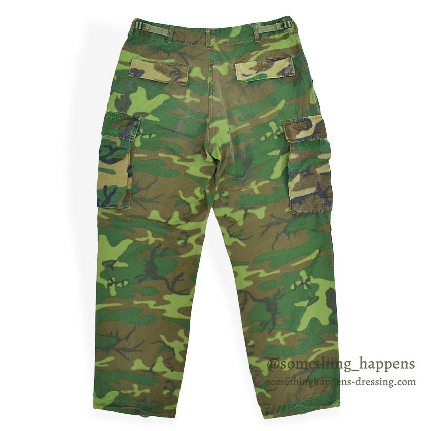 1970's USARMY ERDL NON RIP MIX LEAF PANTS... MEDIUM-REGULAR